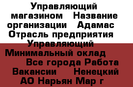 Управляющий магазином › Название организации ­ Адамас › Отрасль предприятия ­ Управляющий › Минимальный оклад ­ 55 000 - Все города Работа » Вакансии   . Ненецкий АО,Нарьян-Мар г.